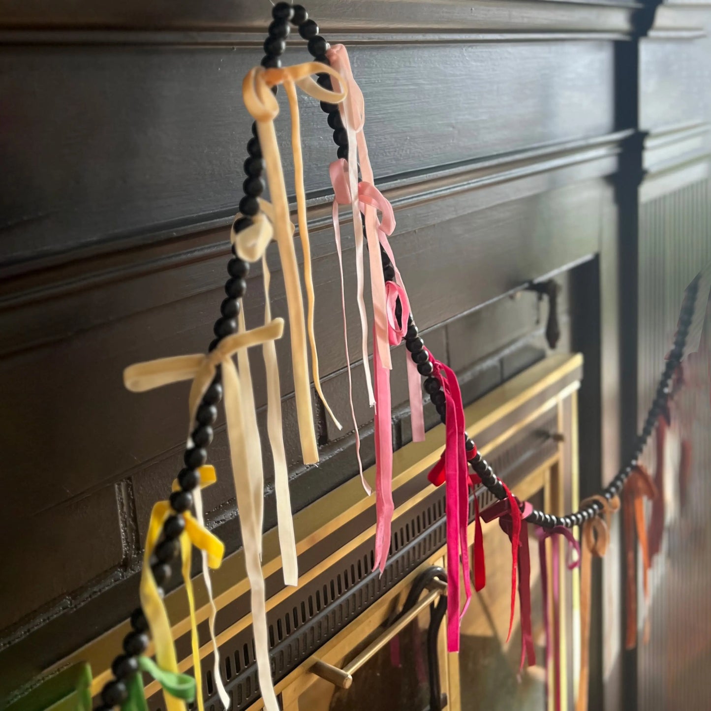 Rainbow Christmas Garland | velvet bow garland My Store