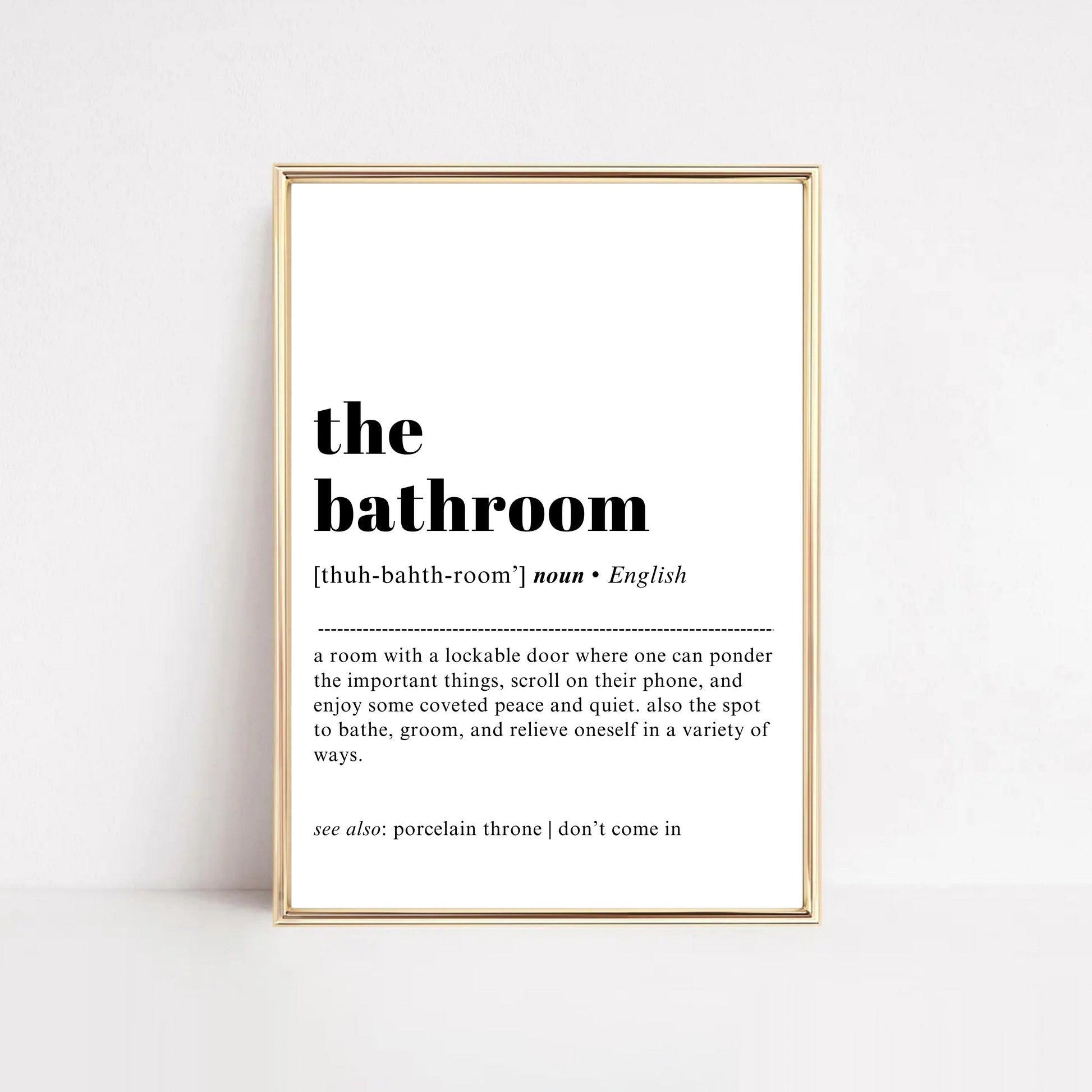 The Bathroom Definition Poster Hööshold