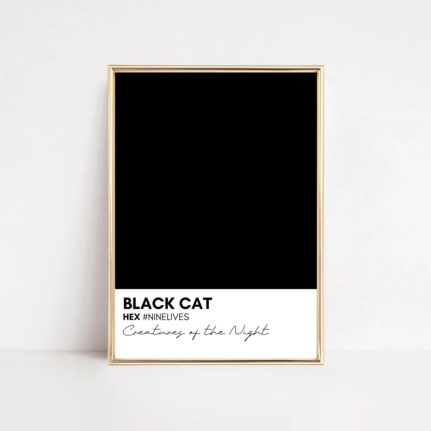 Black Cat Color Swatch | free printable artwork Hööshold