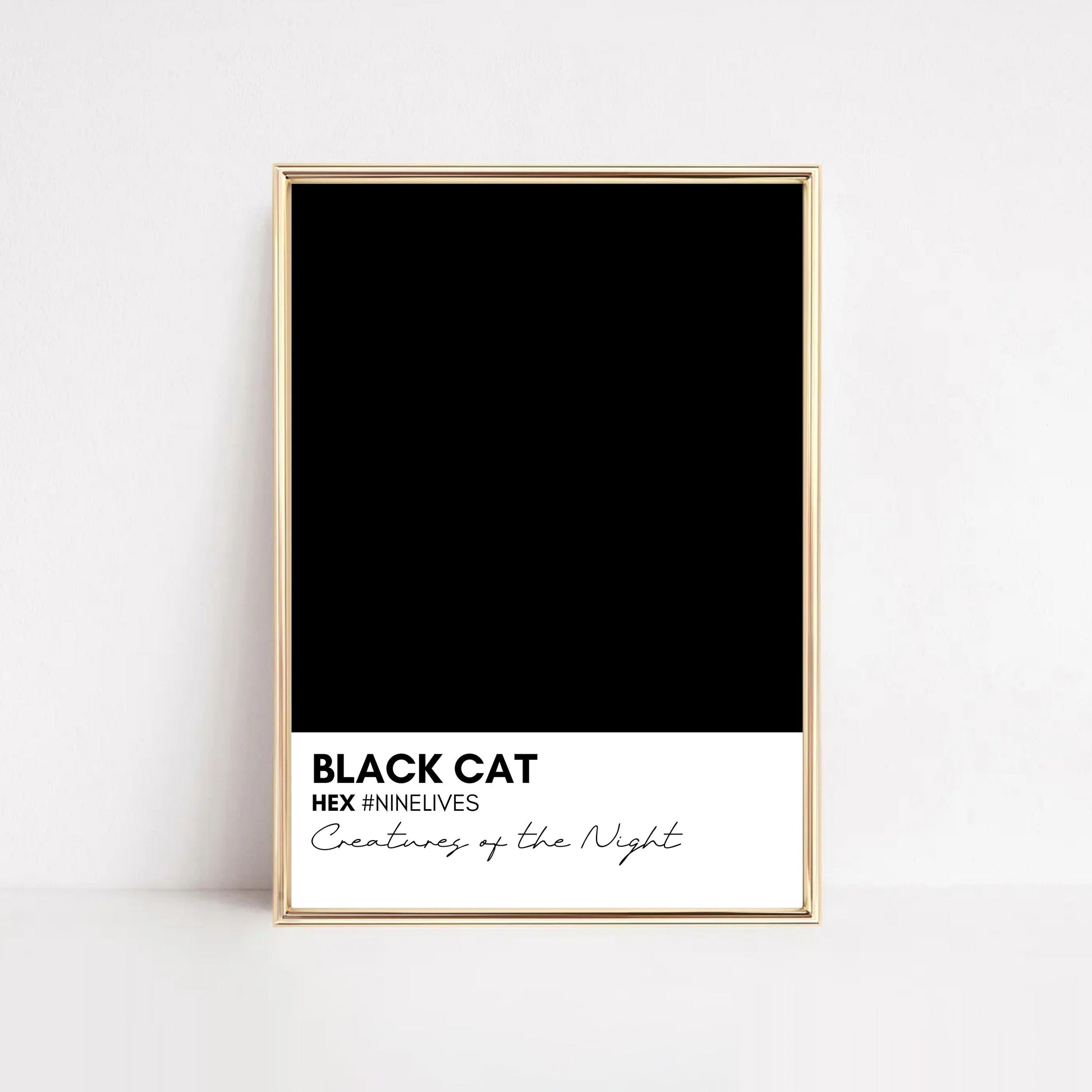 Black Cat Color Swatch | free printable artwork Hööshold
