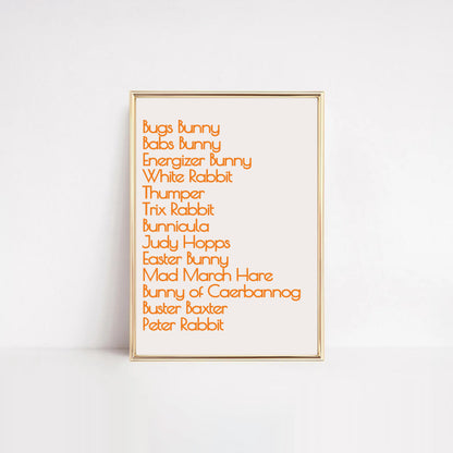 Iconic Bunnies Print Hooshold