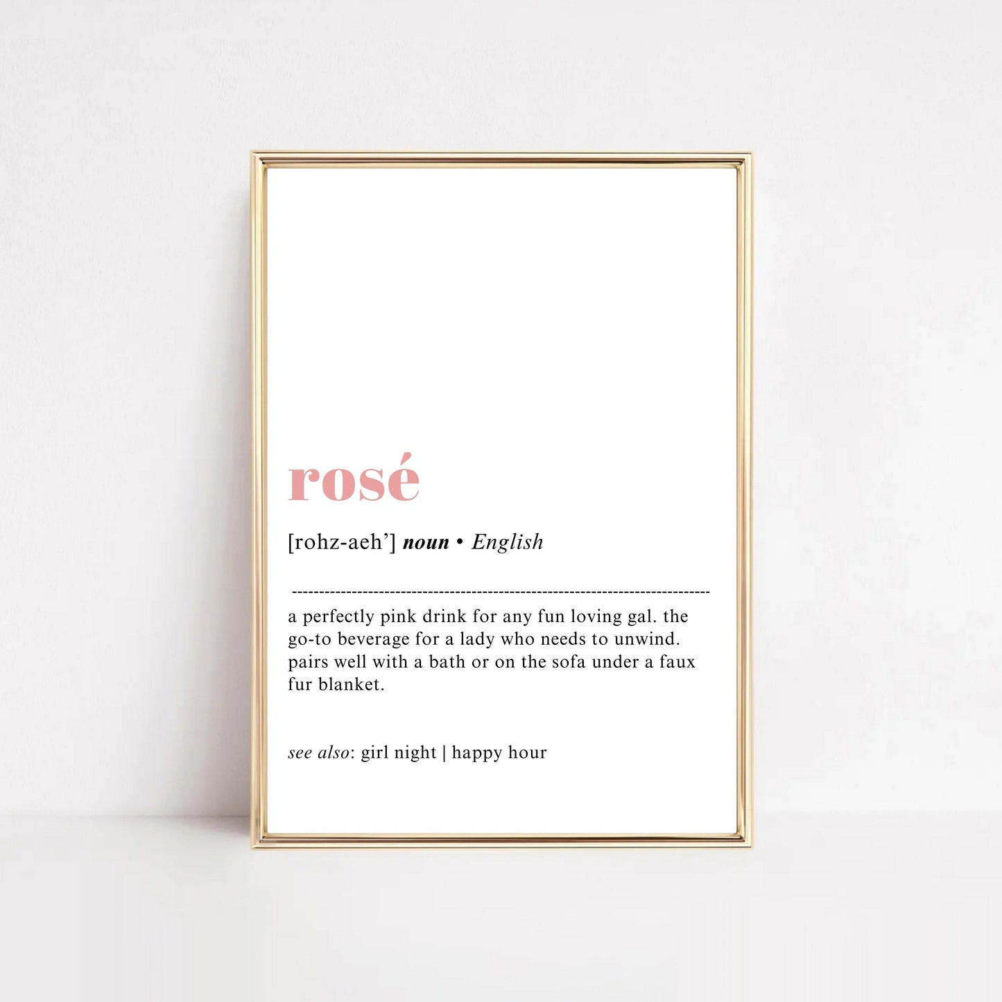 Rosé Definition Poster Hööshold