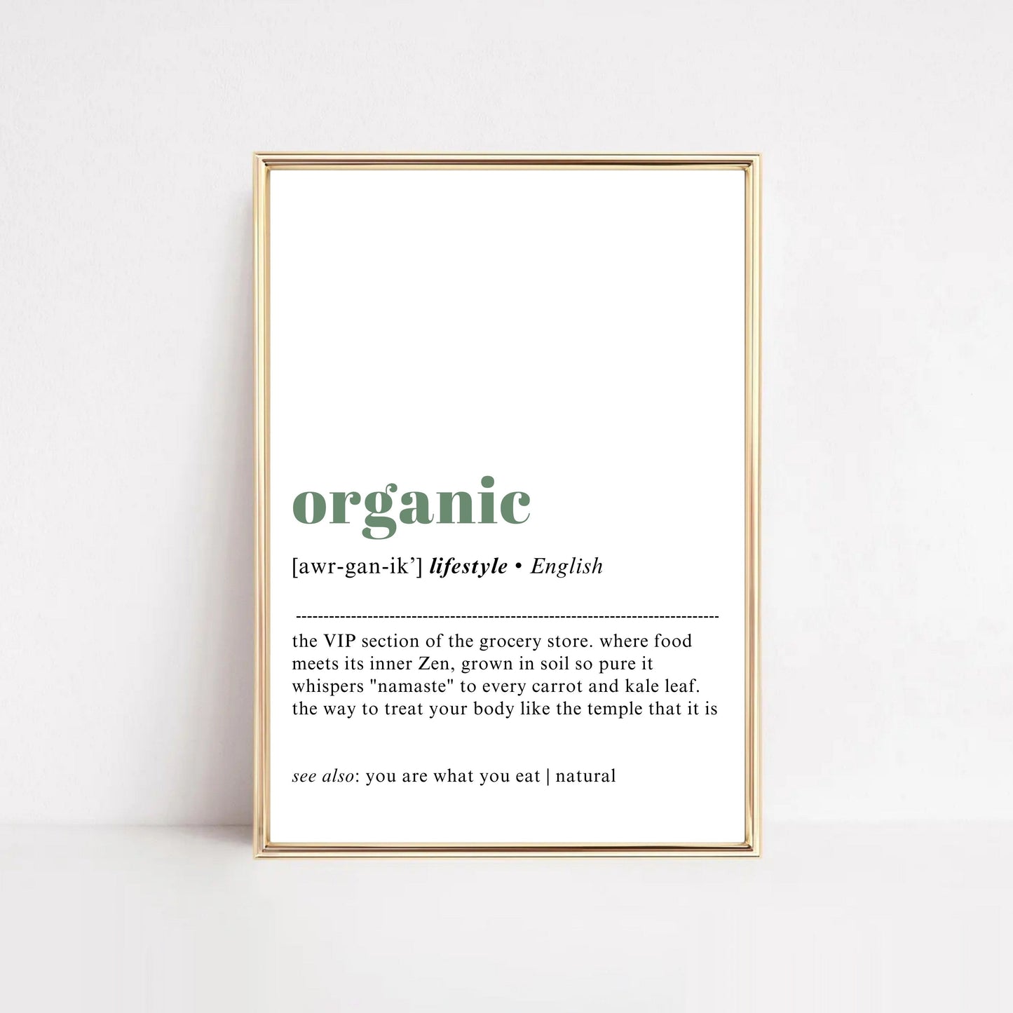 Organic Definition Poster Hööshold