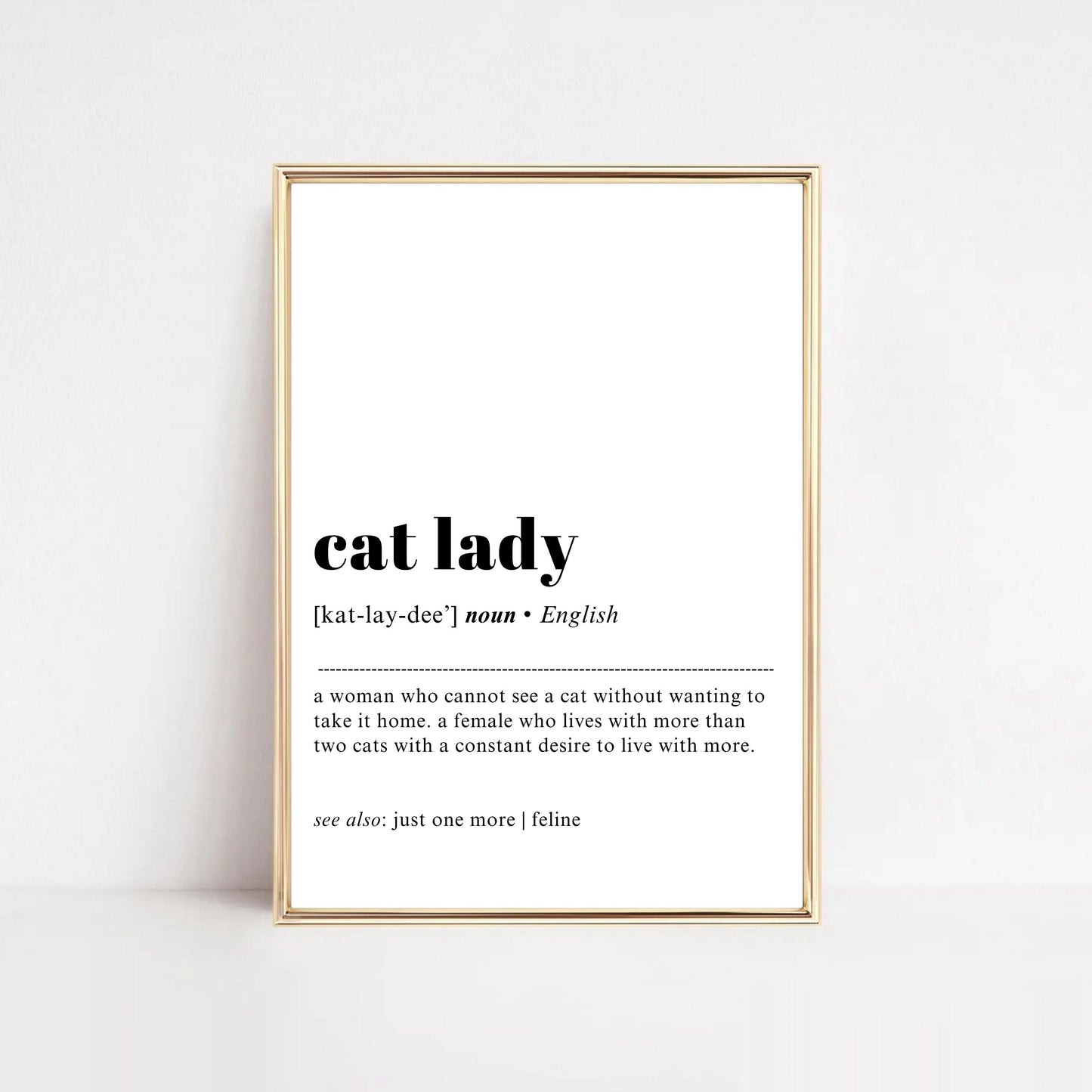 Cat Lady Definition Poster Hööshold