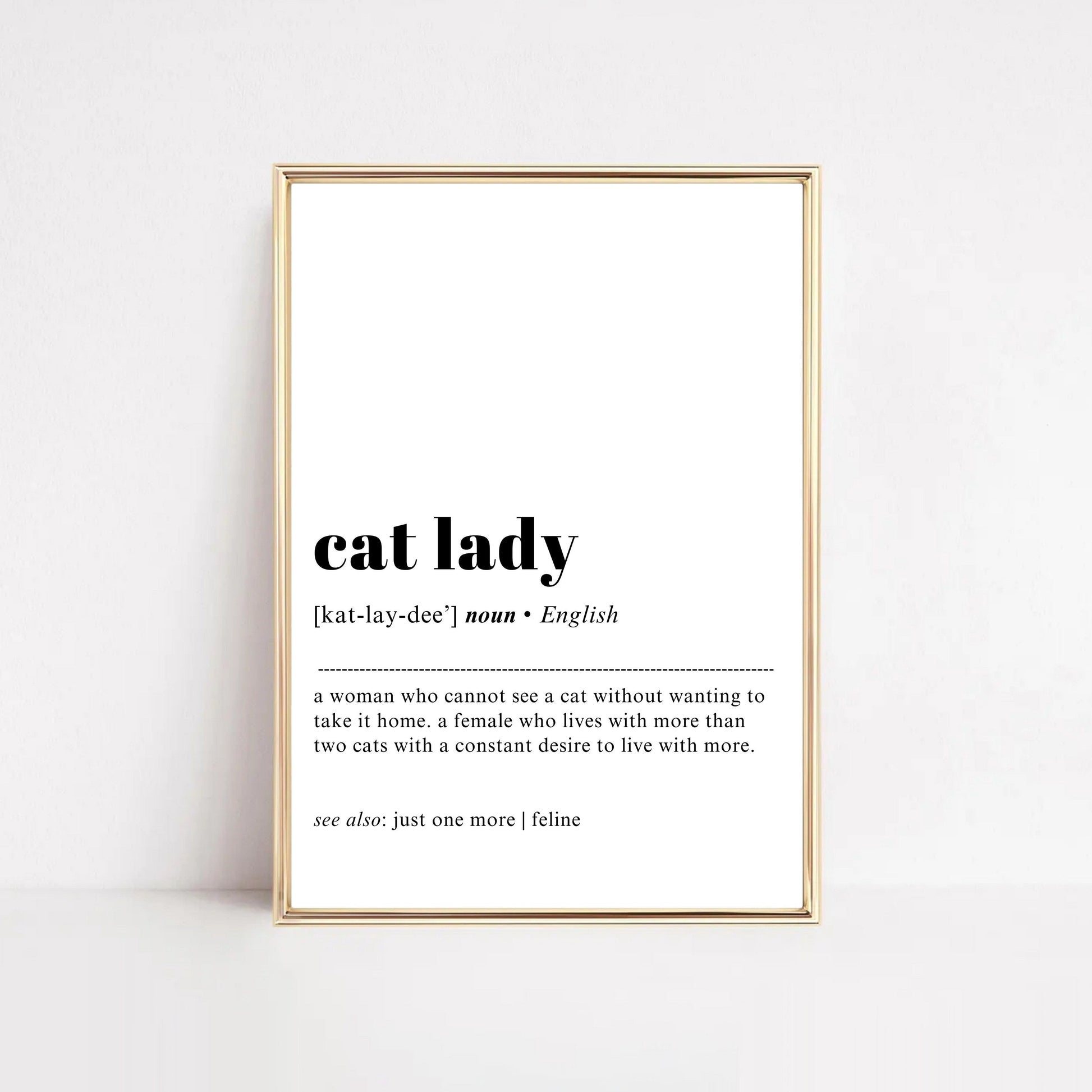 Cat Lady Definition Poster Hööshold