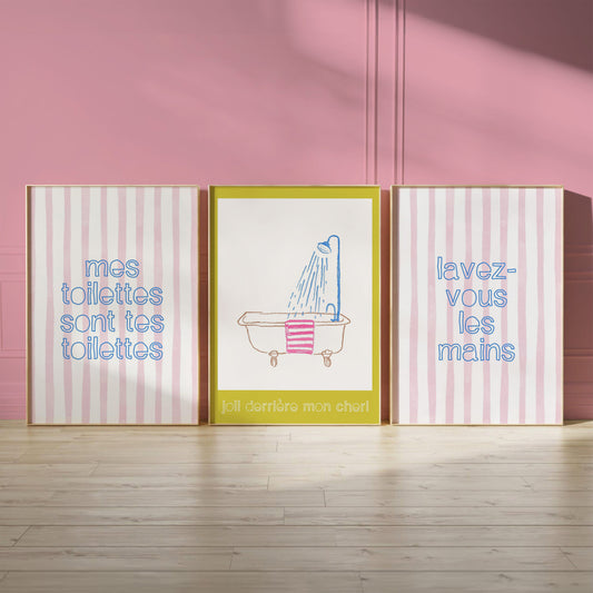 Bath Wall Decor | 3 Print Set Hööshold