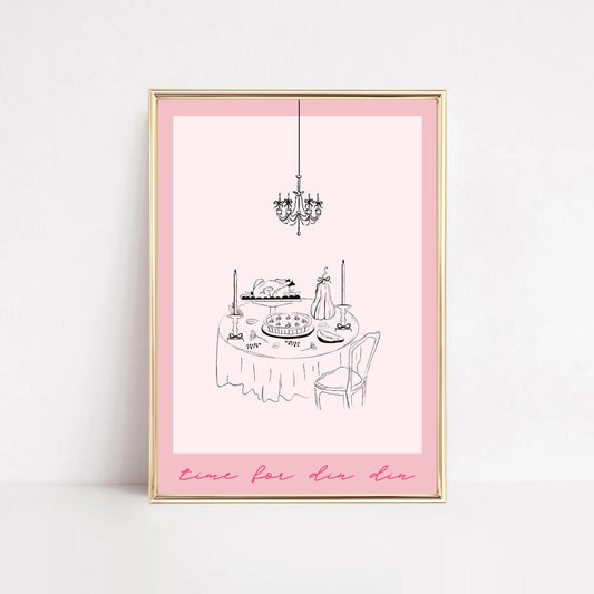 Dining Room Wall Decor | Din Din Print Hööshold