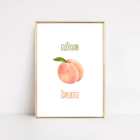 Nice Bum Funny Bathroom Art Hööshold